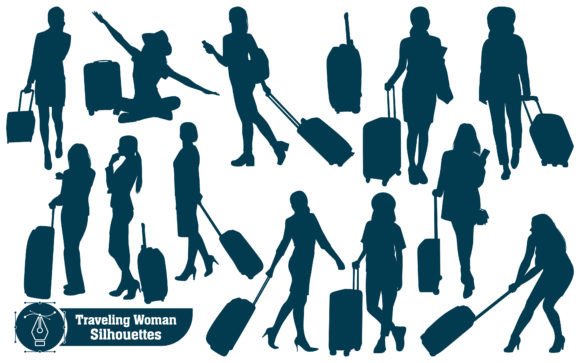 Download Woman Traveling for Adventure Silhouette - Traveling Collection
