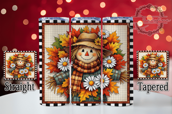 Download Cute Fall Scarecrow Farm Tumbler Wrap - Scarecrow farm Collection