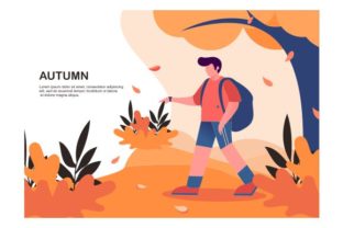 Download Illustration of Traveling in Autumn - Traveling Collection