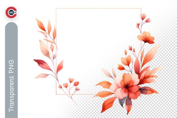 Download Minimalist Watercolor Flower Frame PNG - Premium Resources