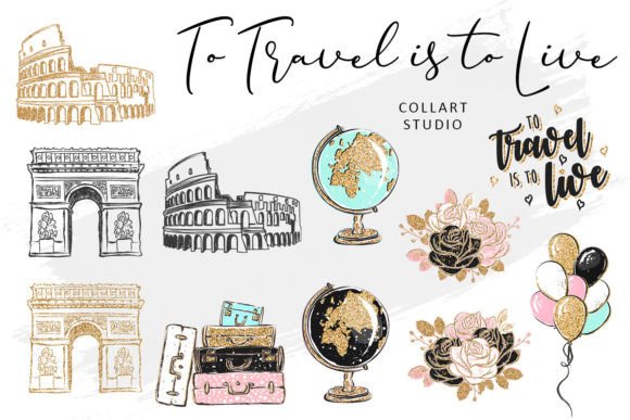 Download To Travel is to Live, Traveling Clipart - Traveling Collection