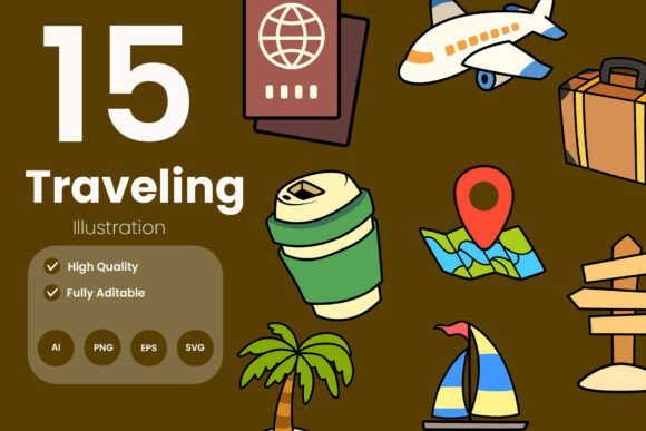 Download Traveling Illustration Pack - Traveling Collection