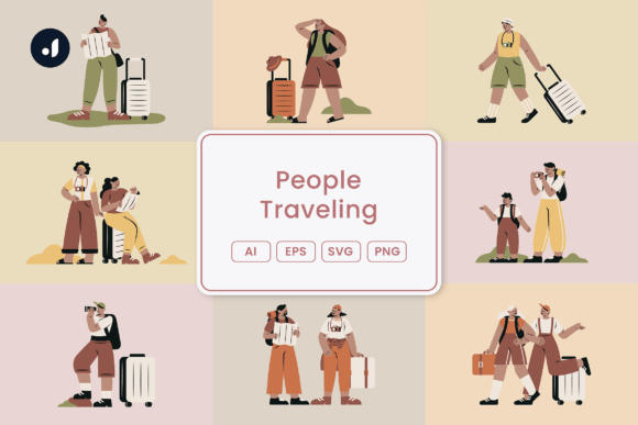 Download People Traveling Illustration - Premium Resources