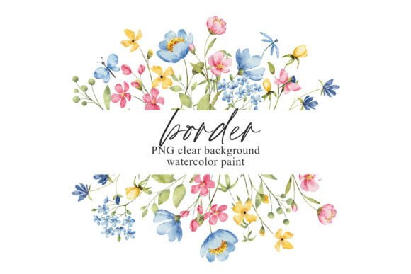 Download Watercolor Flower Frame Border, PNG - Flower frame Collection