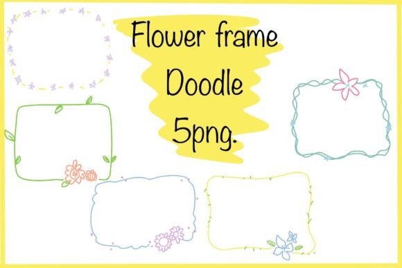 Download Cute Flower Frame Doodle - Flower frame Collection